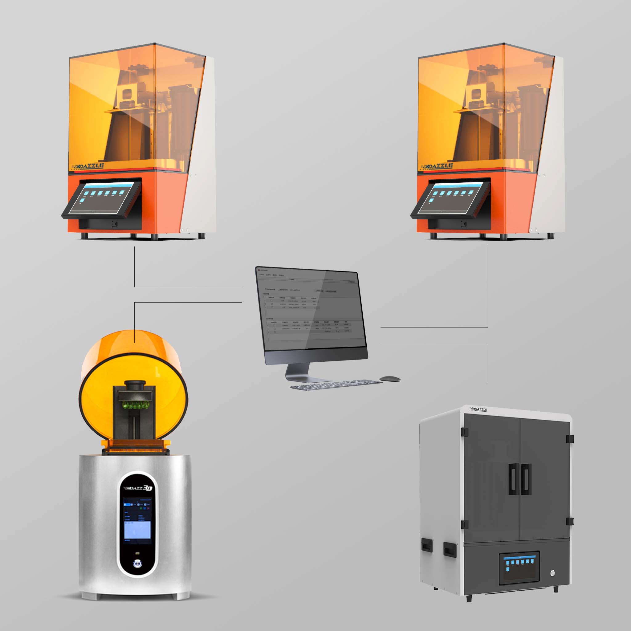 Linkage of multiple machines