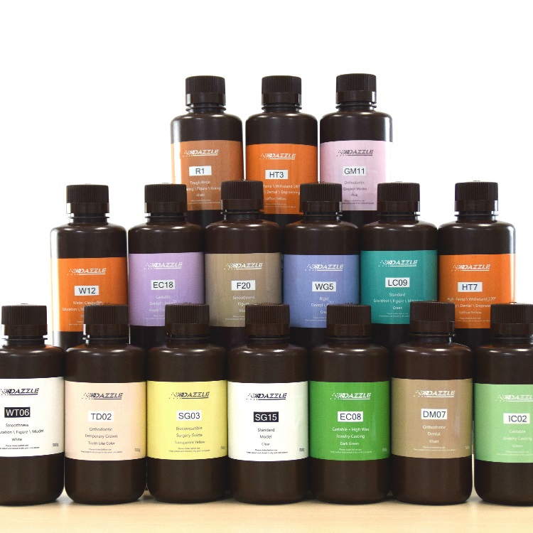 We independently develop various types of photosensitive resins, such as high temperature/easy casting/water washable resins, which are suitable for most printers